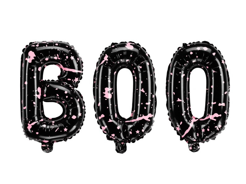 Boo Balloon, Boo Letter Balloons, Black Halloween Balloons, Pink Halloween Decor,  Kids Halloween... | Etsy (US)