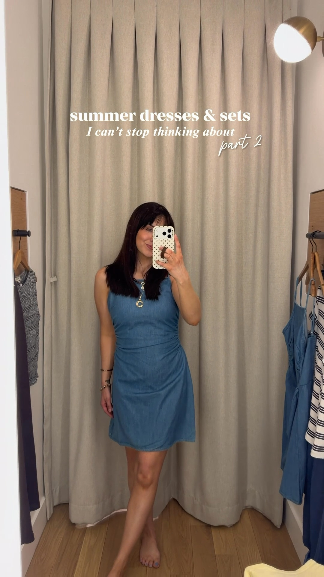 Love all of these summer dresses + skirts! & all are petite friendly!!! 

Size up in the first denim dress & matching set; wearing s or 2 in everything else (all tts); petite length in the Abercrombie skort dress

#LTKxAbercrombie #LTKPetite #LTKSeasonal