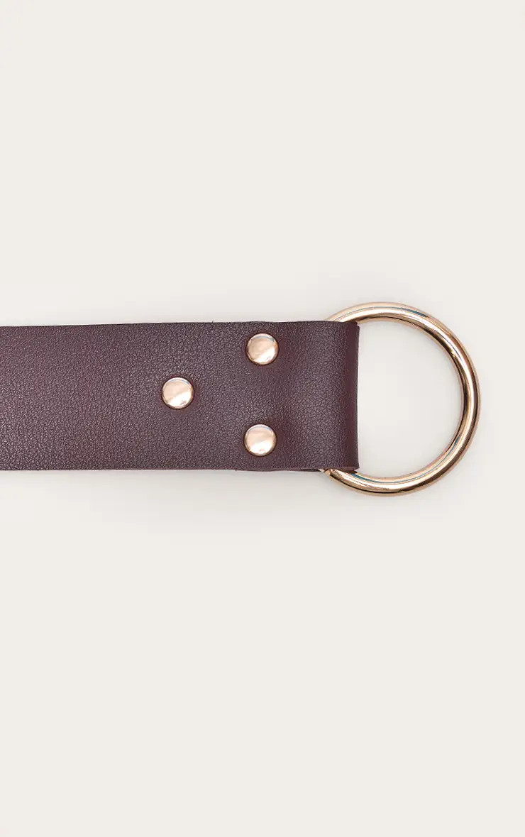 Brown Double Wrap Faux Leather Waist Belt | PrettyLittleThing USA | PrettyLittleThing US