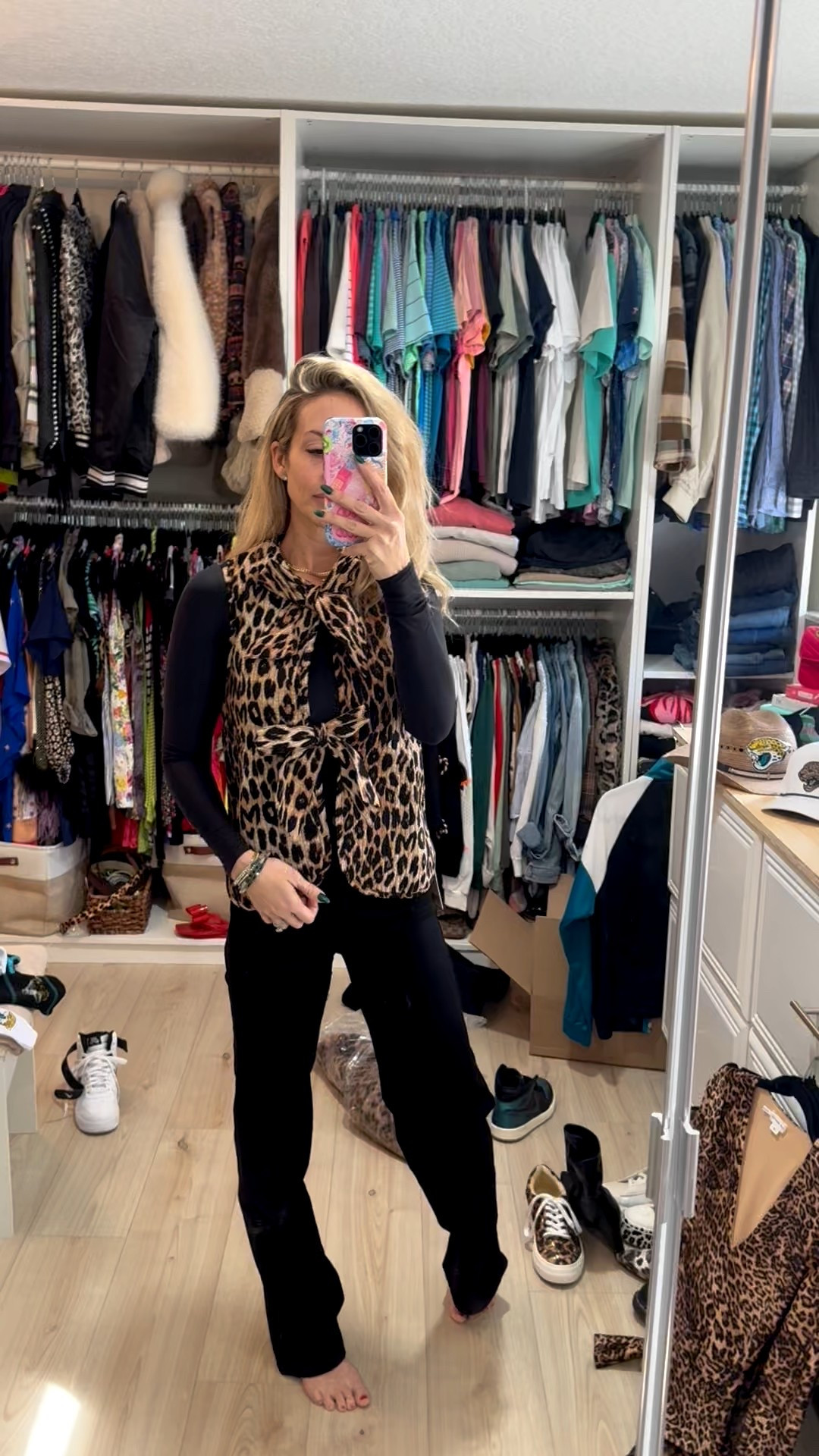 Anotha one…. Leopard print vest. The double bows are adorable. Jacksonville Jaguars game day outfit.
NFL OOTD. Football game. Duval.

#LTKvlog #LTKmomlife