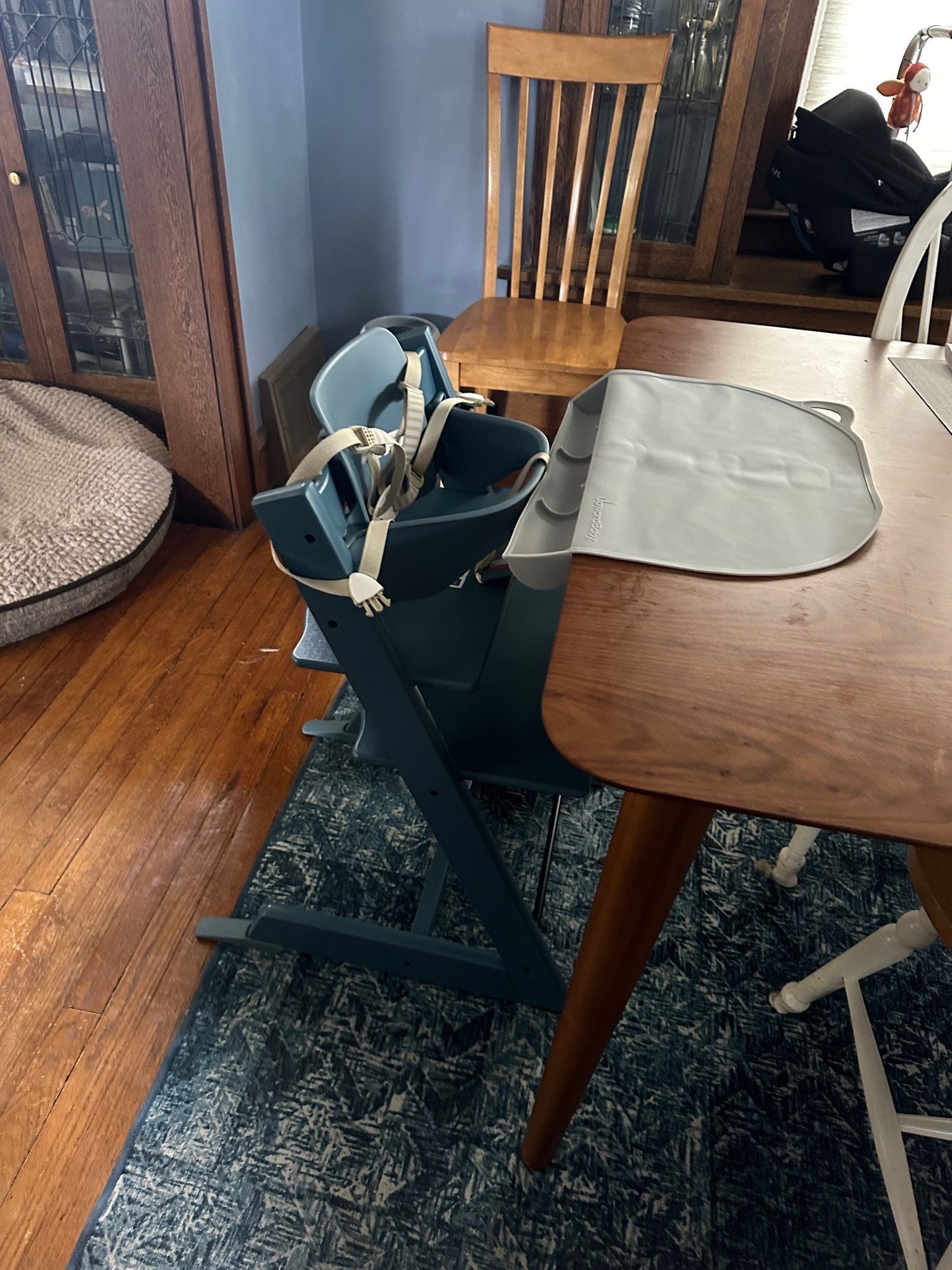 Baby is ready to start trying solids so we needed a durable easy to clean high chair so she could join us for dinner! Loving this one so far - plus the mat that catches food :) 

#LTKfamily #LTKkids #LTKbaby