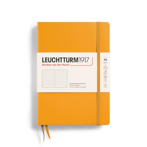 LEUCHTTURM1917 - Notebook Hardcover Medium A5-251 Numbered Pages for Writing and Journaling (Rising Sun, Dotted) | Amazon (US)