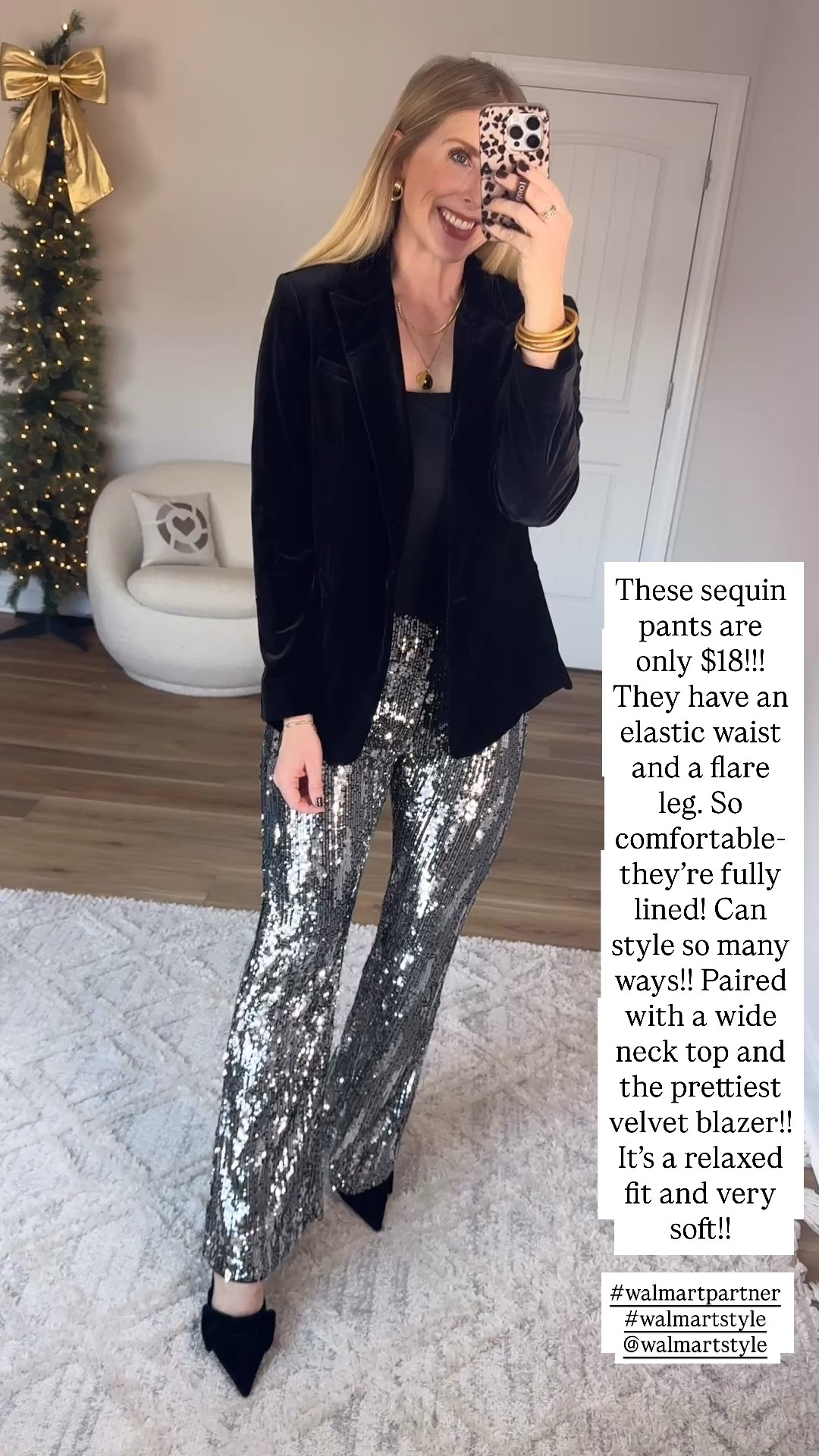 Weekend Walmart Wins Try-On
Velvet blazer- small
Square Neck top- small
Sequin flare pants- small 

#walmartpartner #walmartstyle @walmartstyle

#LTKFindsUnder50 #LTKHoliday #LTKStyleTip