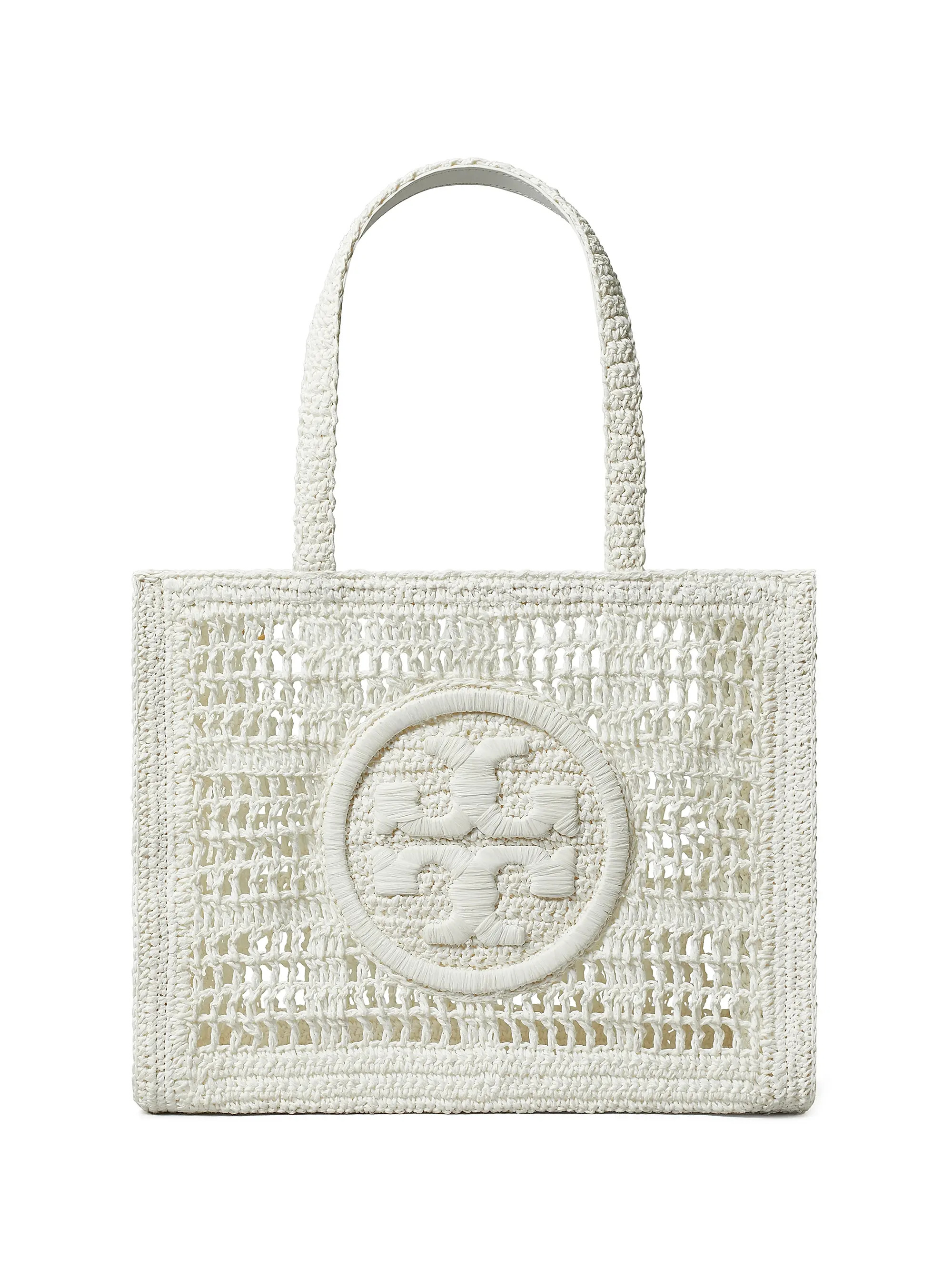 Tory Burch Small Ella Crochet Straw Tote Bag | Saks Fifth Avenue | Saks Fifth Avenue