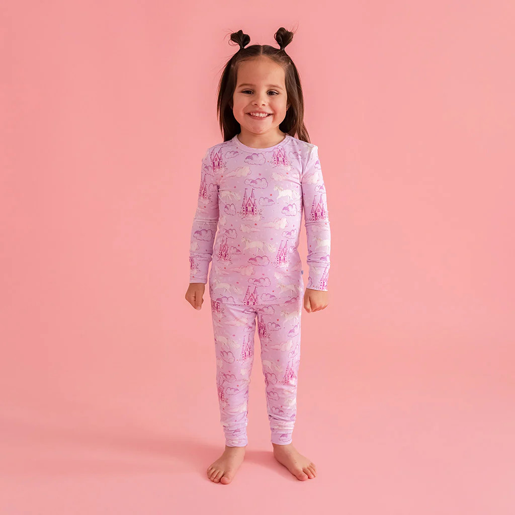 Unicorn Purple Long Sleeve Toddler Pajamas | Lilith | Posh Peanut