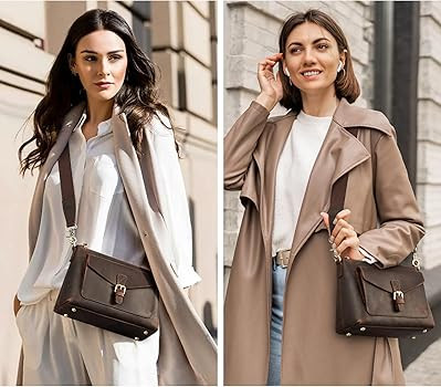 S-ZONE Genuine Leather Crossbody Bags for Women Trendy RFID Blocking Shoulder Bag Purse Handbag w... | Amazon (US)