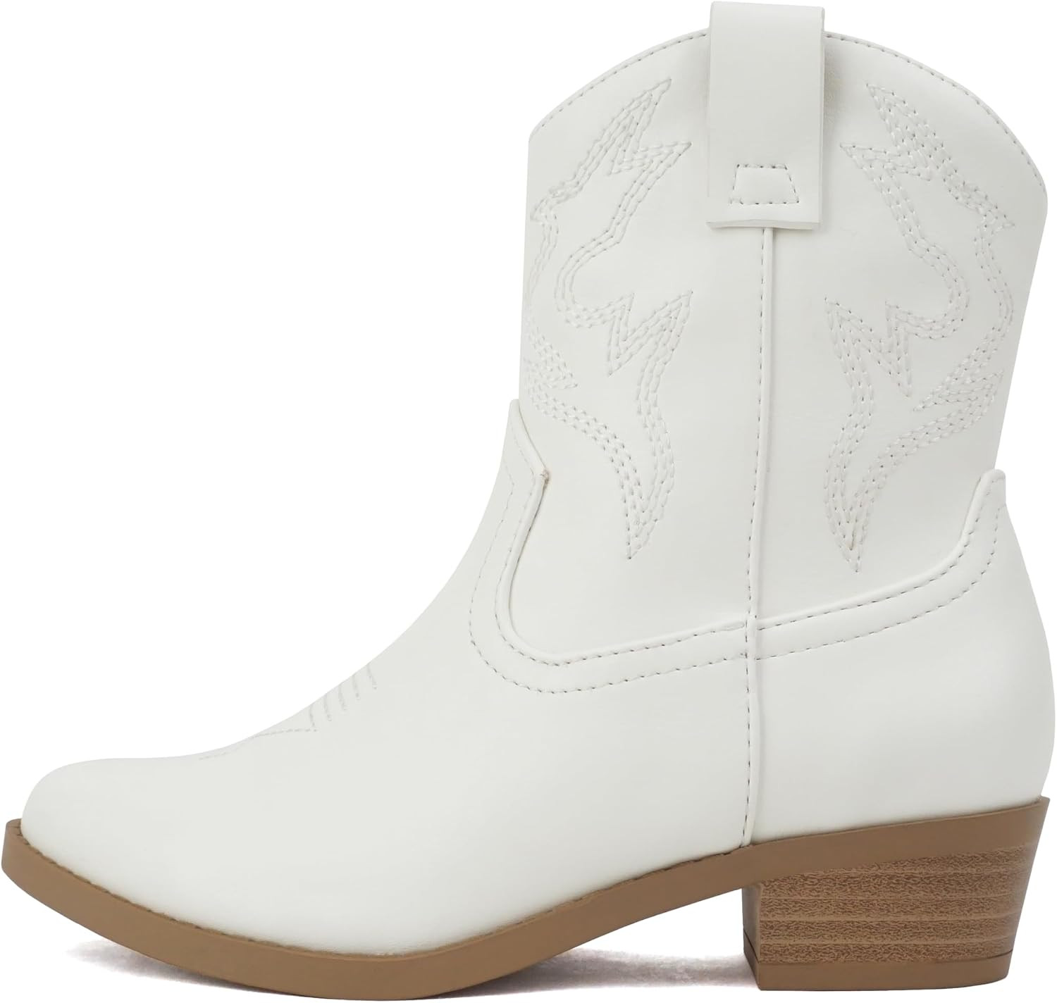 Soda “BLAZING-2” ~ Little Kids/Children/Girls Stitched Pointed Toe Low Heel High Top Ankle Shaft Western Boot Bootie | Amazon (US)