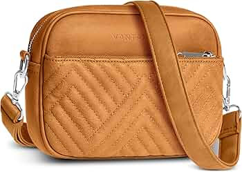 Vantamo Shoulder Bag for Women - Faux Leather Crossbody Bag with Anti Theft RFID Protection & Adj... | Amazon (US)