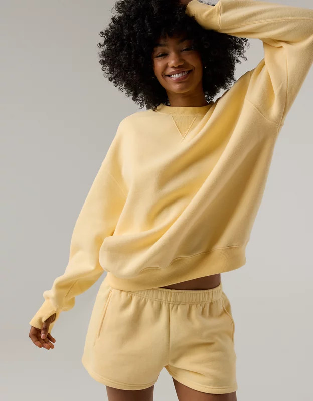 OFFLINE By Aerie Cloud Fleece Oversized Crewneck | Aerie