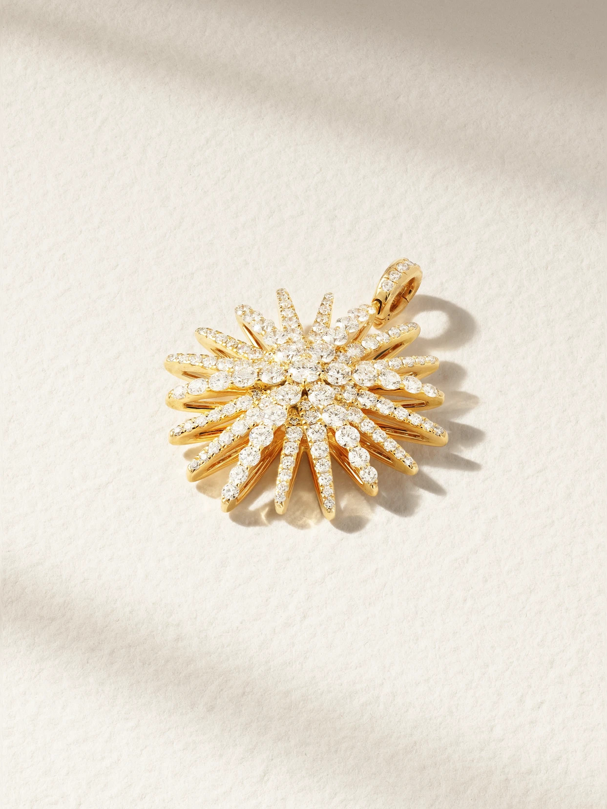 David Yurman - Starburst Xl 18-karat Gold Diamond Pendant - One size | NET-A-PORTER (US)