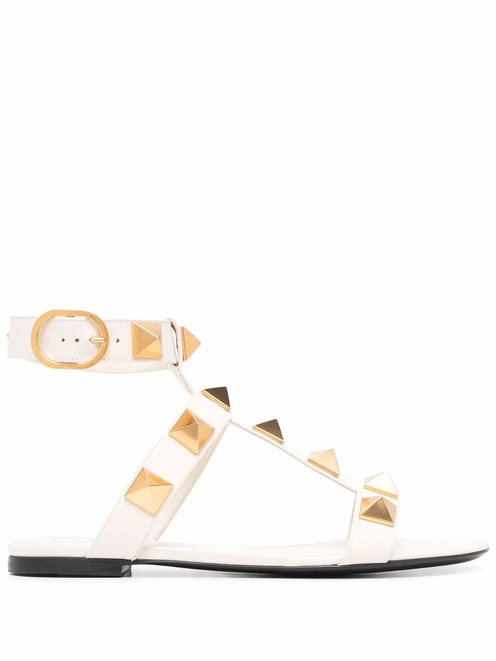Valentino Garavani Roman Stud Flat Sandals - Farfetch | Farfetch Global