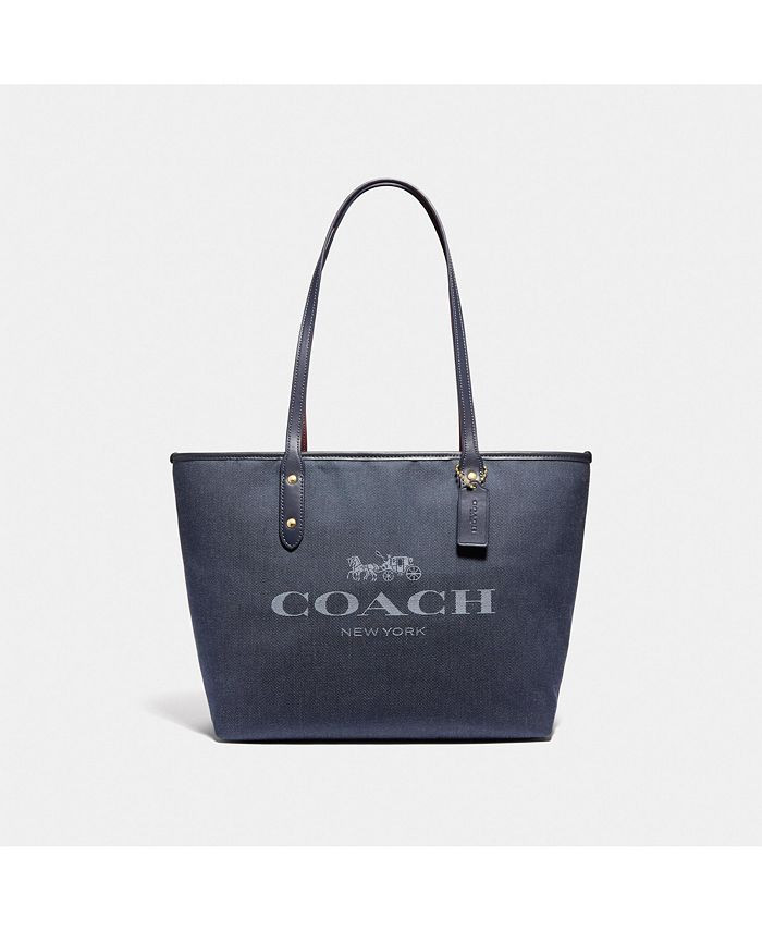 COACH Horse and Carriage Jacquard City Zip Tote & Reviews - Handbags & Accessories - Macy's | Macys (US)
