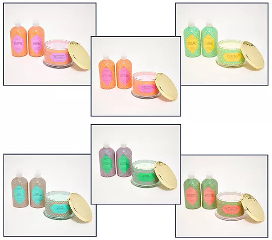 HomeWorx by Slatkin + Co. Spring Fling 18oz Candle & S/2 22oz Soaps - QVC.com | QVC