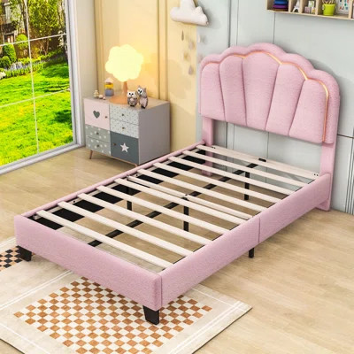 Upholstered Bed with LED Light and Headboard | Wayfair North America