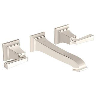 American Standard Town Square S 2-Handle Wall Mount Bathroom Faucet in Polished Nickel 7455451.01... | The Home Depot