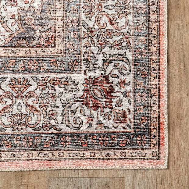 Pink Marissa Washable Stain Resistant Area Rug | Rugs USA