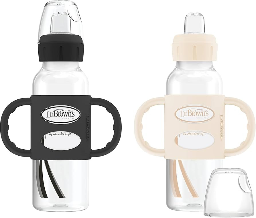 Dr. Brown’s® Milestones™ Narrow Sippy Bottle with 100% Silicone Handles, Easy-Grip Bottle wi... | Amazon (US)