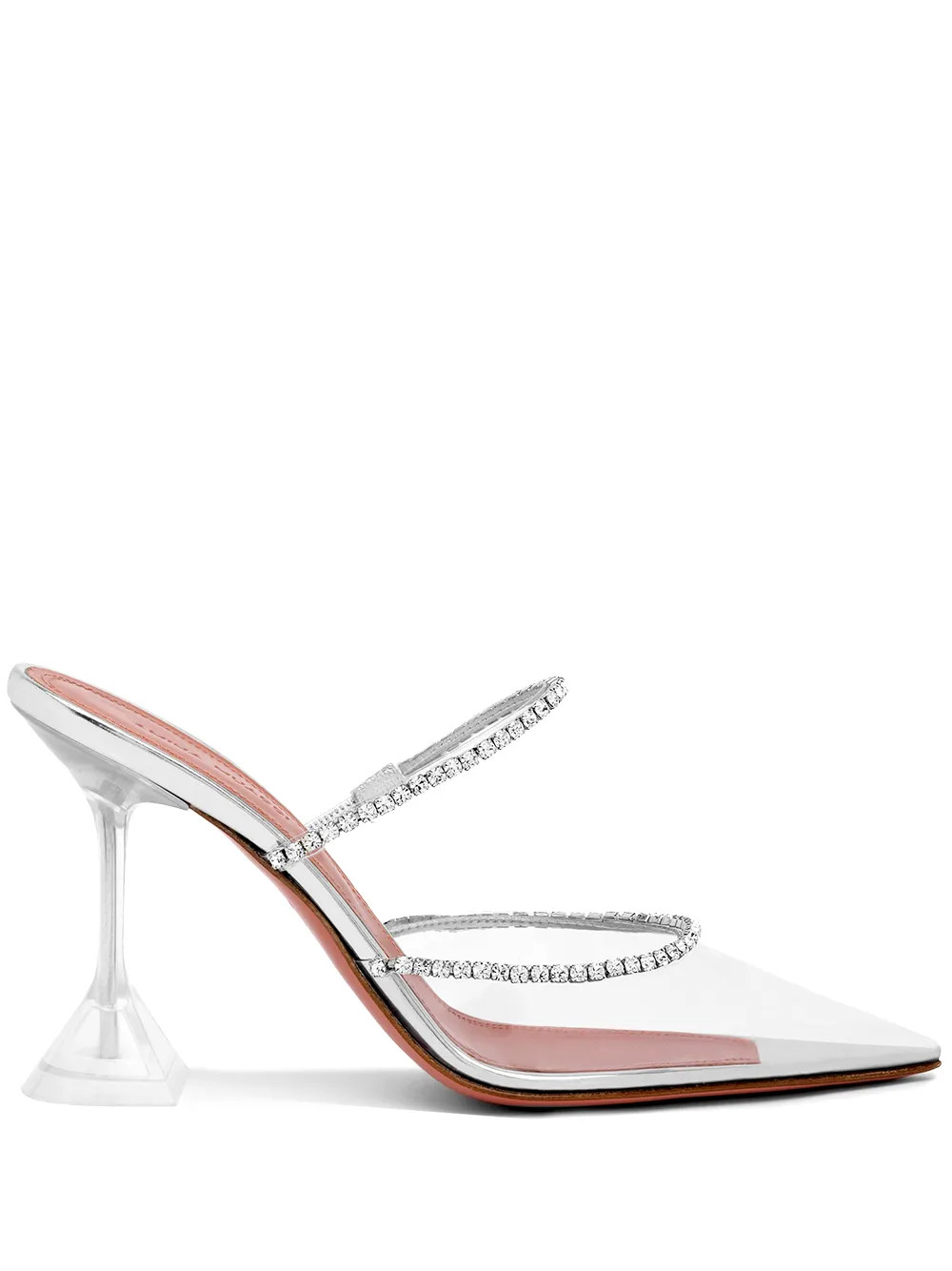 Amina Muaddi Gilda 95mm crystal-embellished Pumps - Farfetch | Farfetch Global