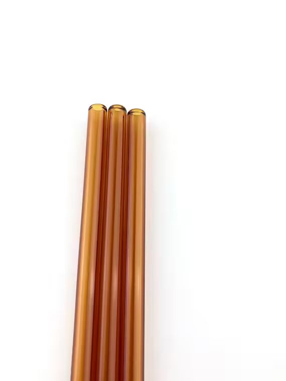 Amber GLASS STRAW  Amber Straws  Reusable Straws  Eco | Etsy | Etsy (US)