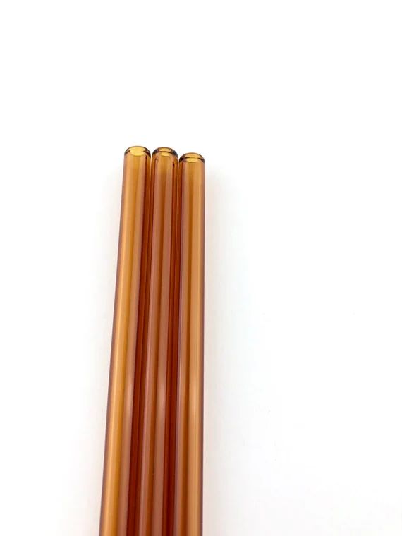 Amber GLASS STRAW  Amber Straws  Reusable Straws  Eco | Etsy | Etsy (US)