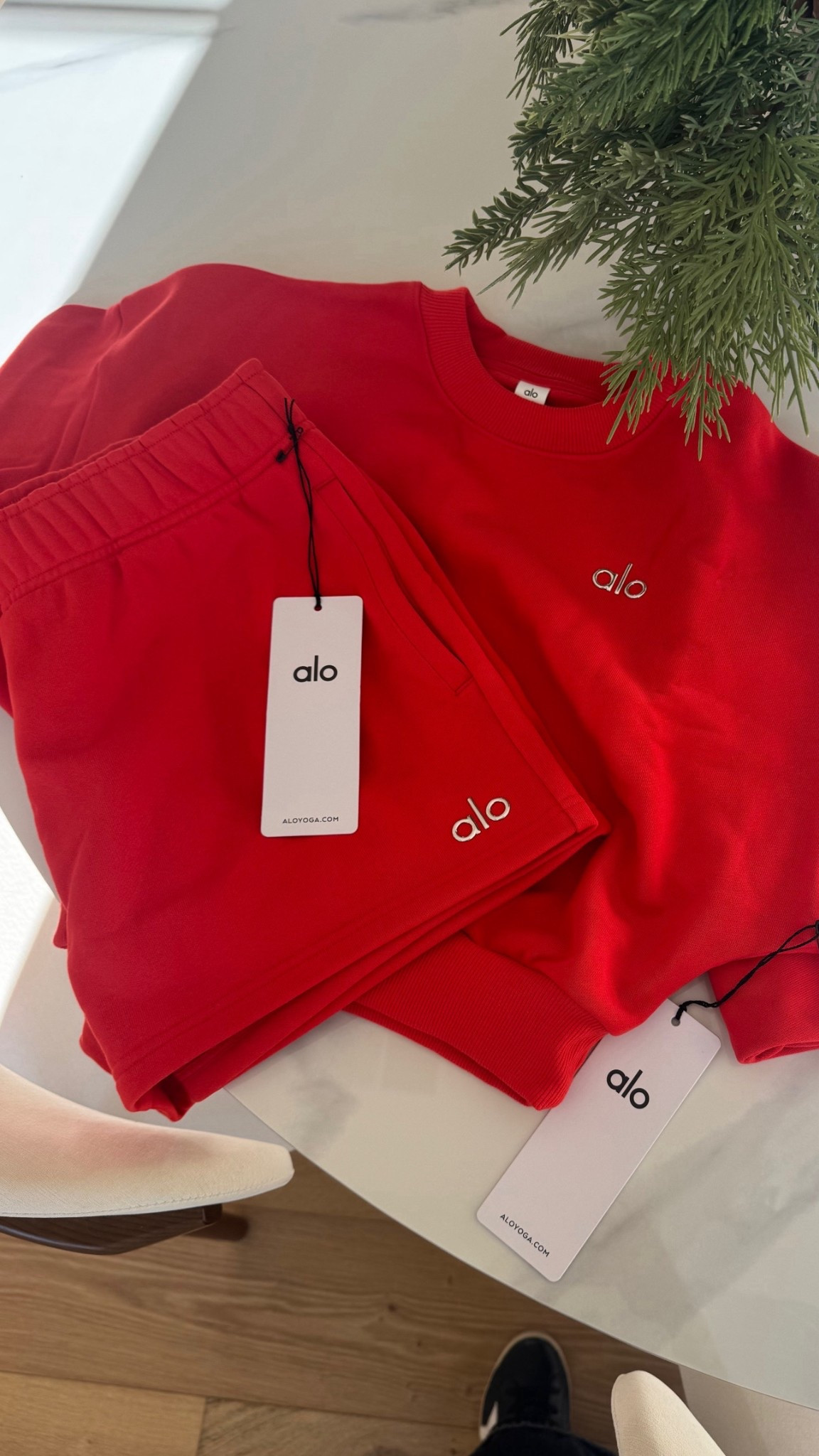 The prettiest red!! Such a cute set @alo 

#LTKGiftGuide #LTKdayinmylife #LTKmomlife