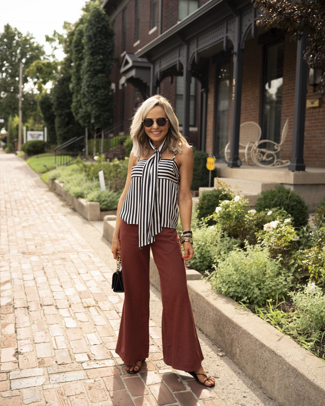 color crush alert 🤎 this month it’s all about  RICH + RUSTY… the perfect autumn hue!! wearing XXS in tank and size 24 in @Anthropologie pants •

#LTKootd #LTKOver40 #LTKSeasonal