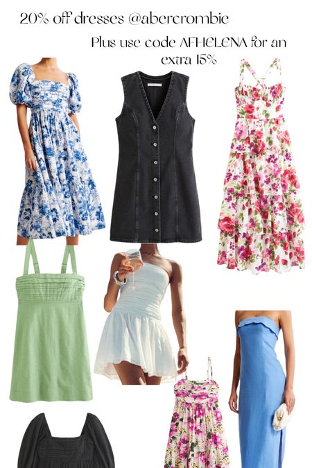 20% off dresses @abercrombie! Plus use code AFHELENA to save an extra 15%!! 

AD 