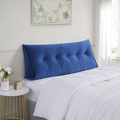 Bed Wedge and Gap Filler Pillow for Headboard with Side Pockets by Sweet Home Collection® - FULL, BLUE | Target