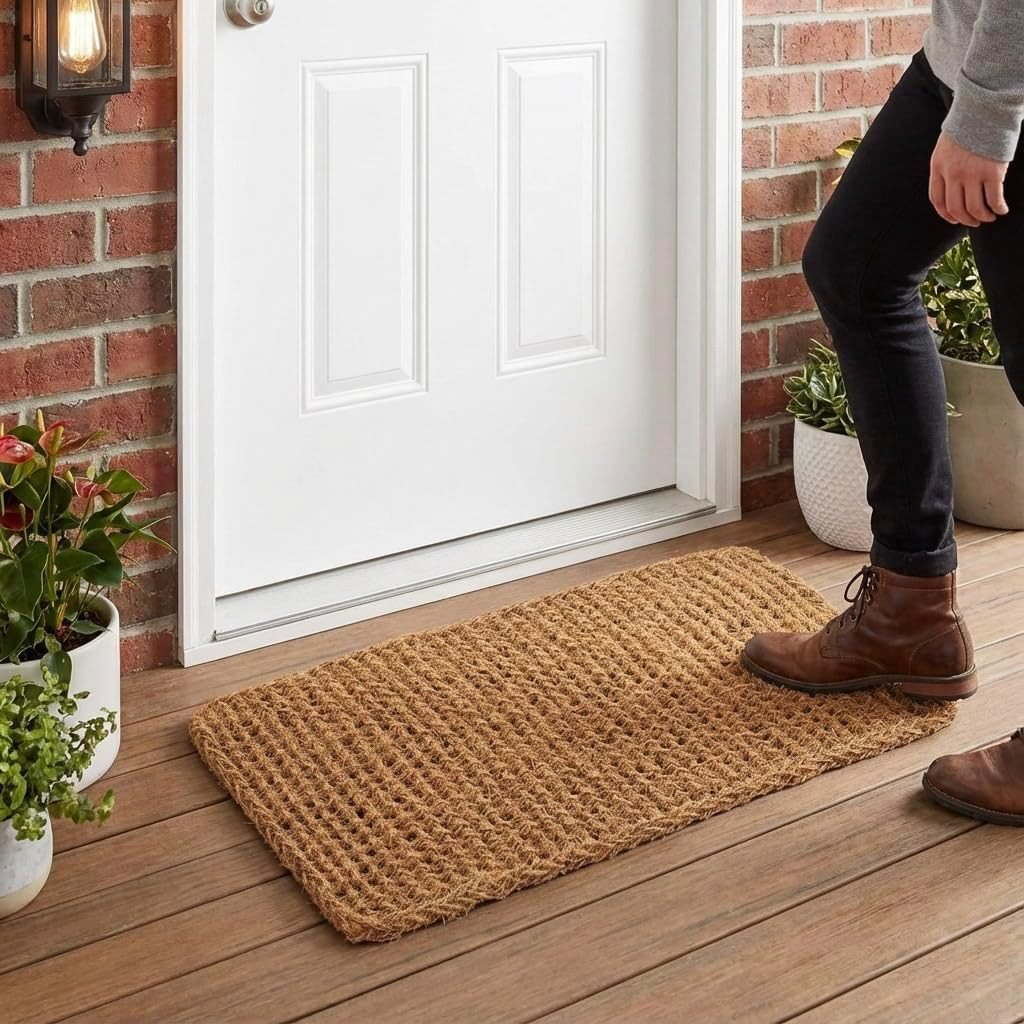 Dragon Weave Coco Coir Doormat, 22" x 36", Hand-Twisted Interwoven Fibers, Breathable Woven Backed Scraper Mat for Indoor Outdoor Entryways | Amazon (US)