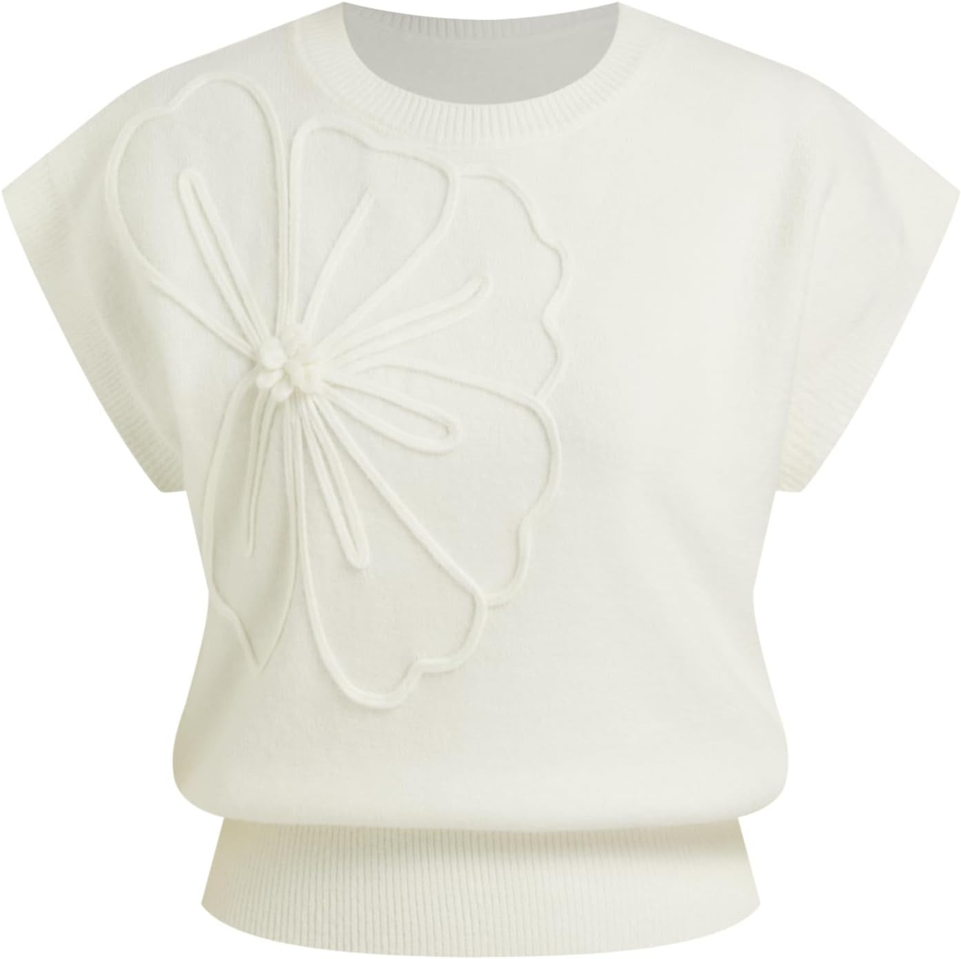 CIDER Sweater Vest Women Short Sleeve Knit Vest Layering Top | Amazon (US)