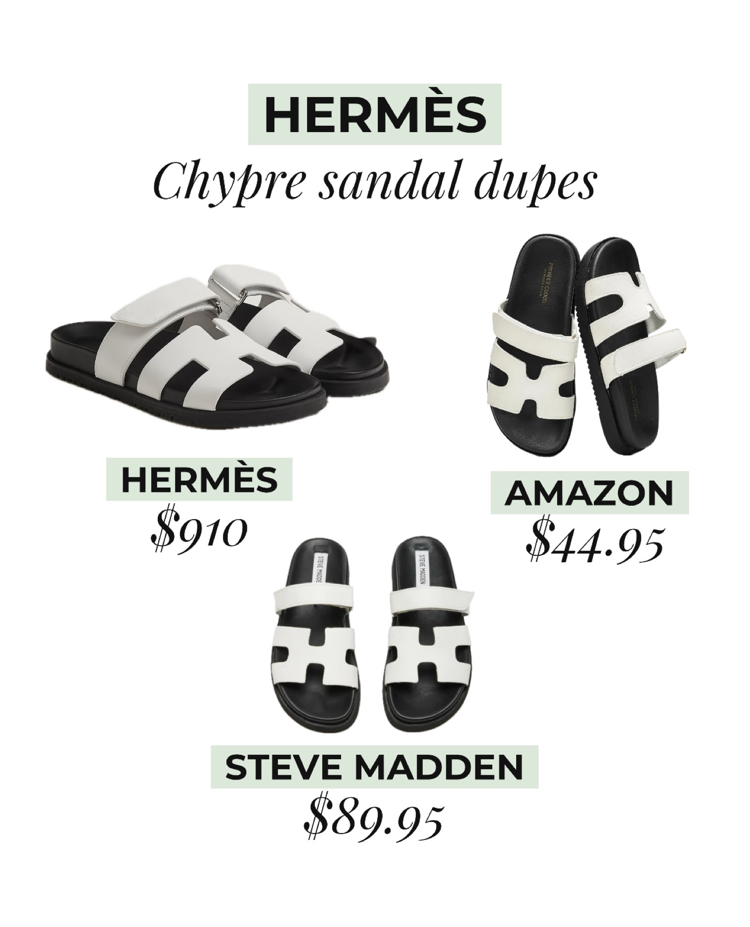 Hermès Chypre sandal dupes from Amazon and Steve madden!



#LTKShoeCrush #LTKFindsUnder50 #LTKStyleTip