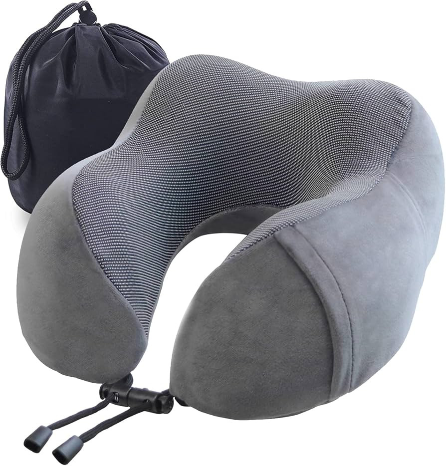 YIRFEIKRER Travel Pillow, Best Memory Foam Neck Pillow and Head Support Soft Pillow with Side Sto... | Amazon (US)
