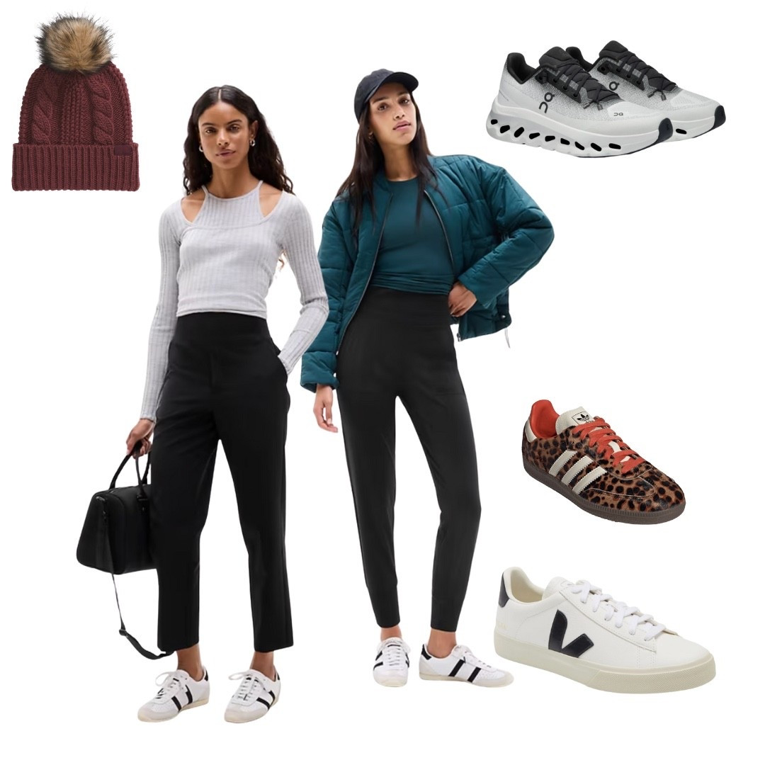 Black joggers and pants from Athleta are some of our favorite casual pants.. paired with your favorite tennis shoes they will turn out to be your go to outfit!

#LTKTravel #LTKFindsUnder100 #LTKOver40