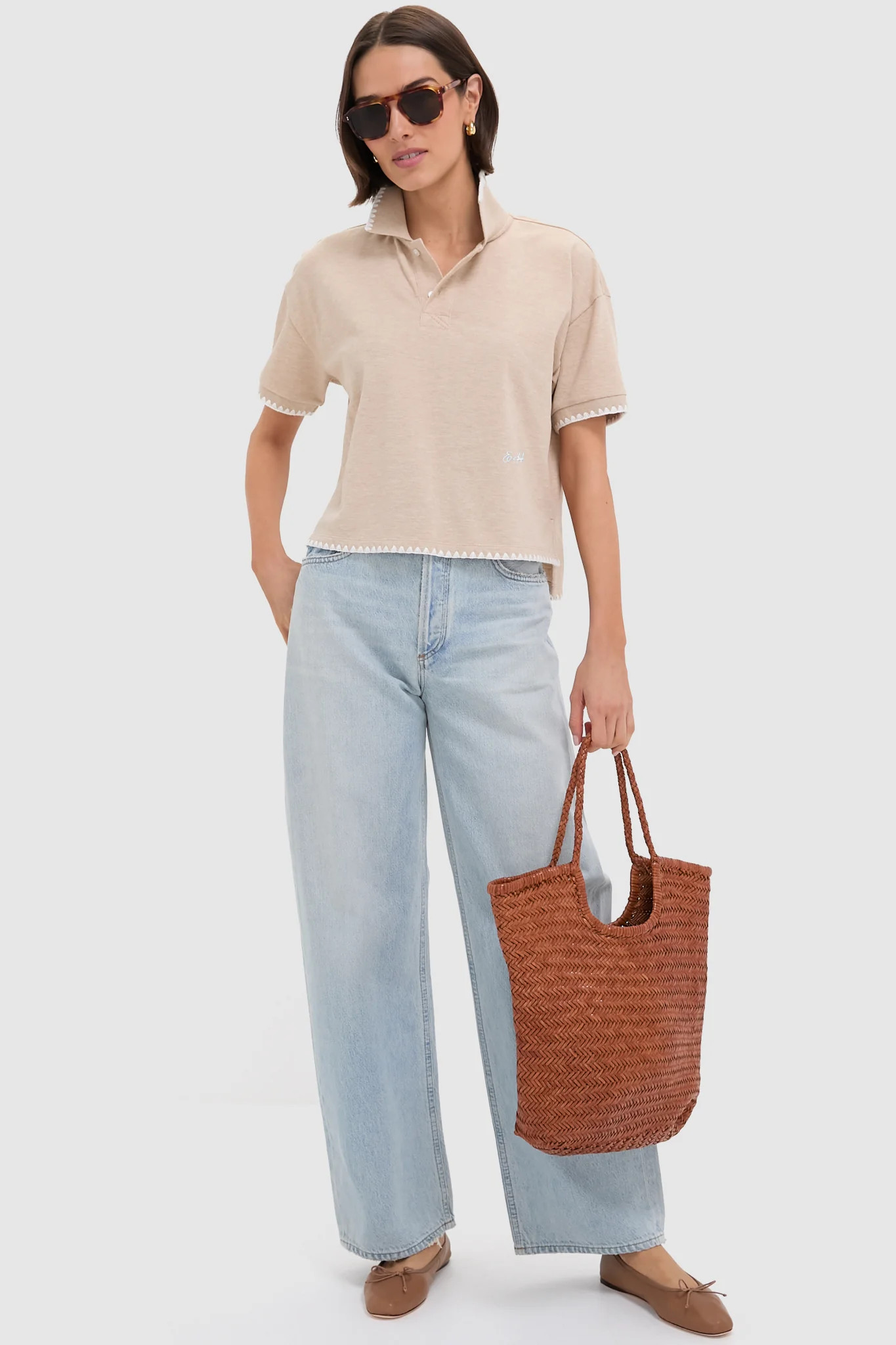 Sandstone Pique Holmes Boyfriend Polo | Tuckernuck (US)