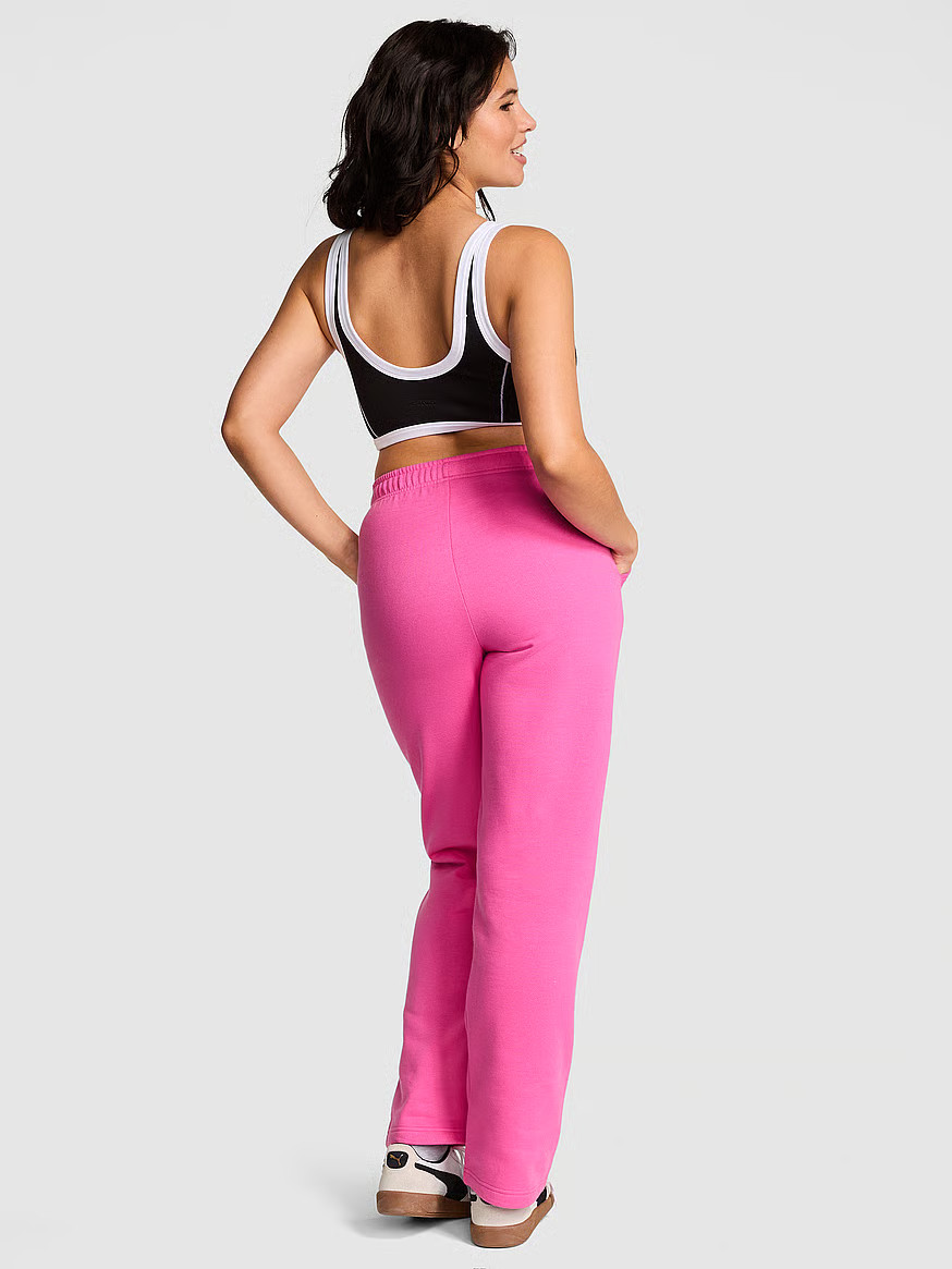 Buy Ivy Fleece Straight-Leg Sweatpants, Pink Gossip - Order Bottoms online - PINK US | Victoria's Secret (US / CA )