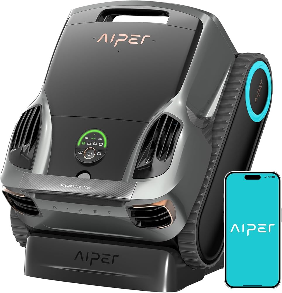 Aiper Scuba X1 Pro Max Robotic Pool Cleaner, 360° Mapping, Adaptive Path Planing, 8500 GPH Power... | Amazon (US)