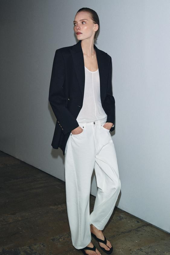 ZW COLLECTION MID-RISE RELAXED ANKLE JEANS | Zara US