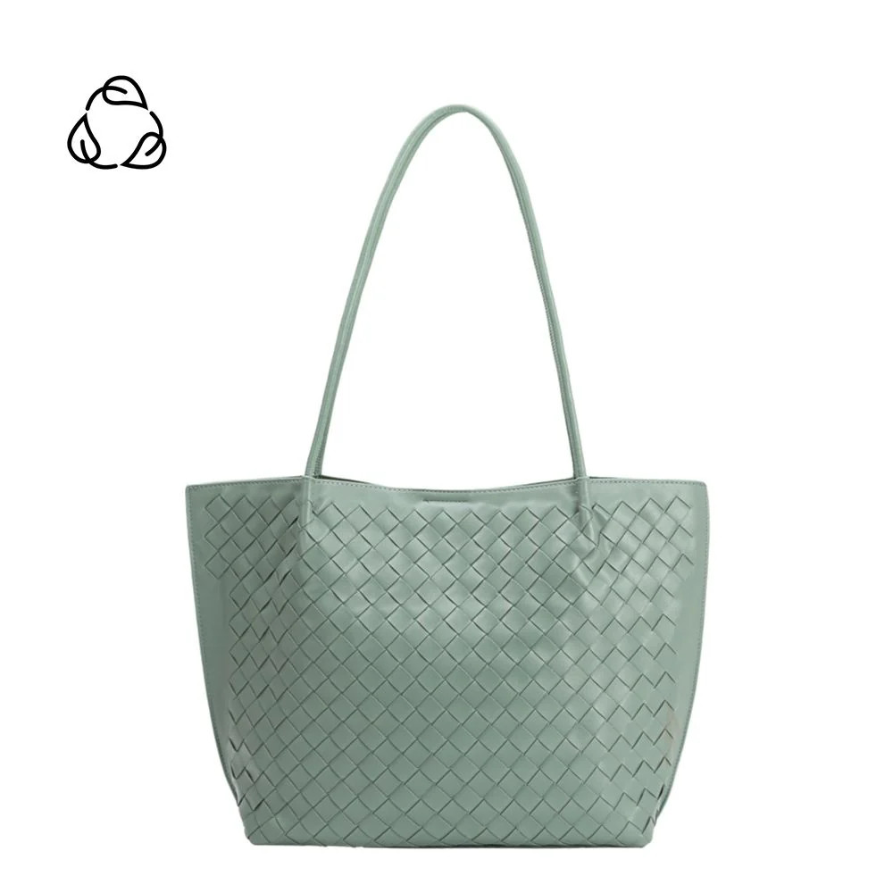 Sage Victoria Large Recycled Vegan Leather Tote Bag | Melie Bianco | Melie Bianco