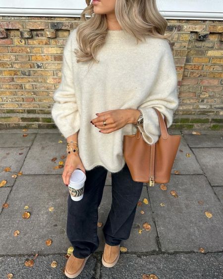 Cosy autumn jumper - H&M cream alpaca blend knit styled with black trousers and Ugg tazz

#LTKeurope #LTKstyletip #LTKSeasonal