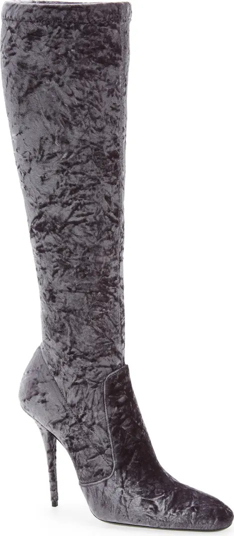 Saint Laurent Ella Velvet Knee High Boot | Nordstrom | Nordstrom