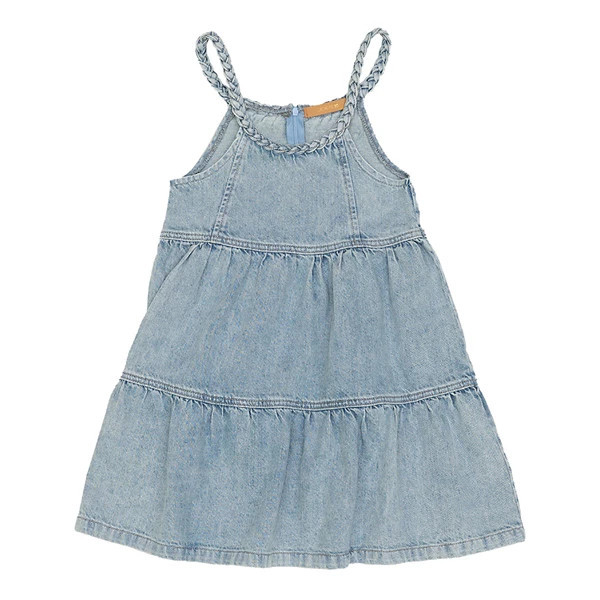 Girls' Joe's Jeans Denim With Braided Strap Shift Dress 5 BLCH Wash | Scheels