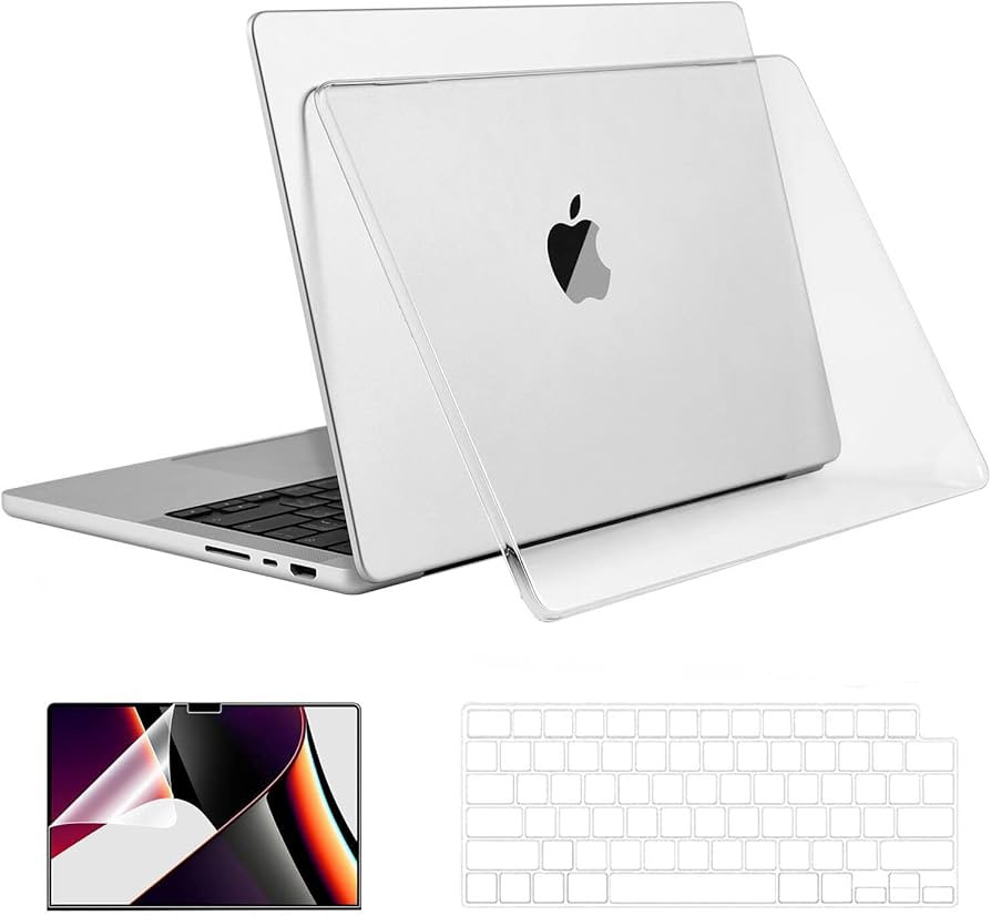 EooCoo Hard Case Clear Compatible for Newest MacBook Pro 16 Inch Case Release 2023 2022 2021 Mode... | Amazon (US)
