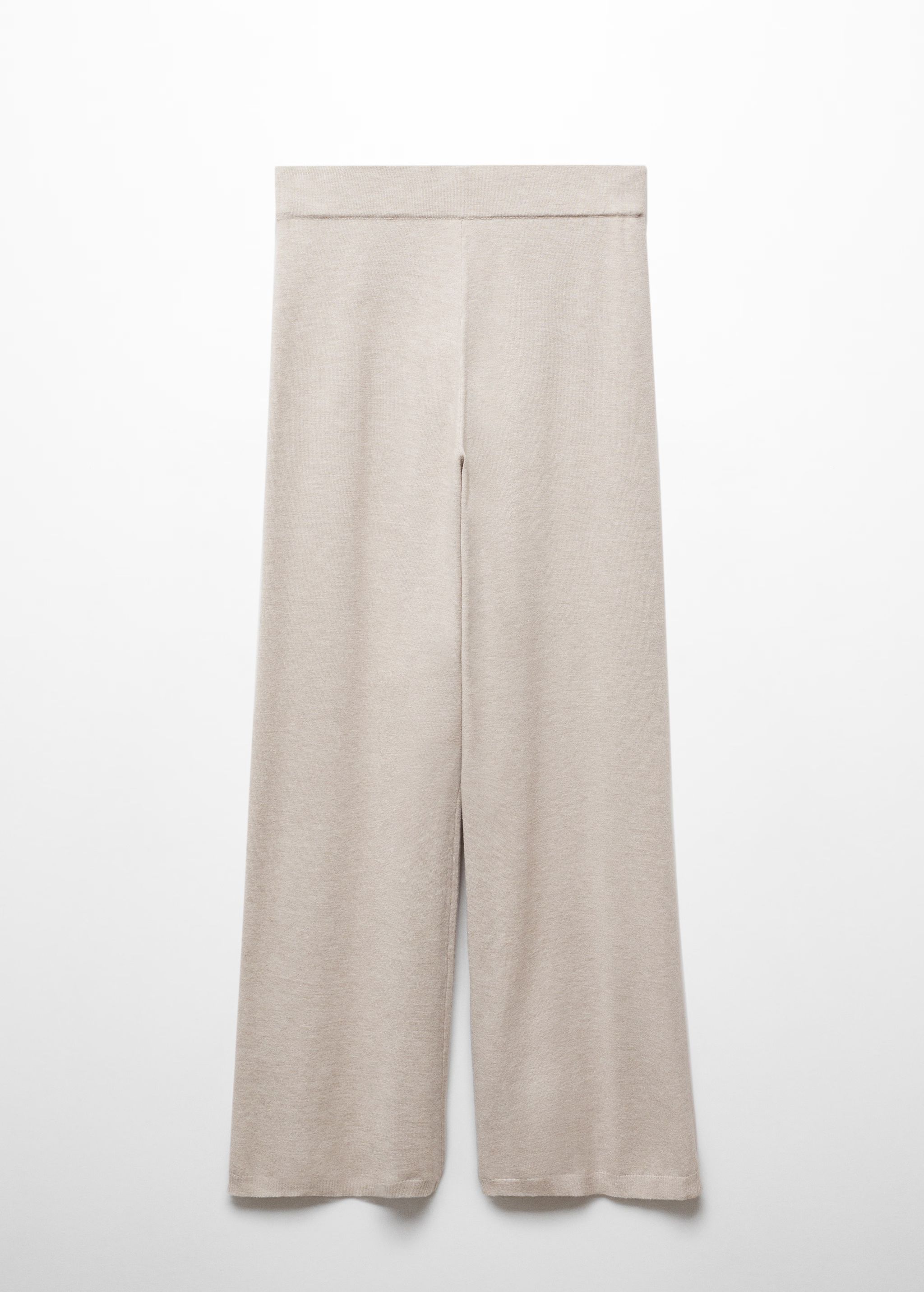 Knitted wideleg trousers - Woman | MANGO United Kingdom | MANGO (UK)