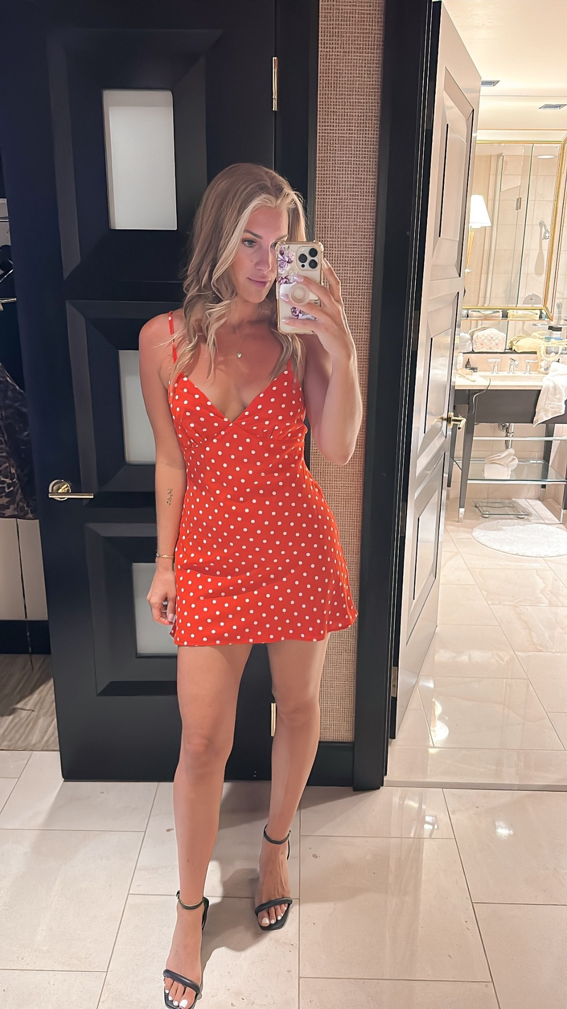 Date night / girls night polka dot dress ❤️🤍❤️🤍

#LTKFindsUnder100 #LTKShoeCrush #LTKStyleTip