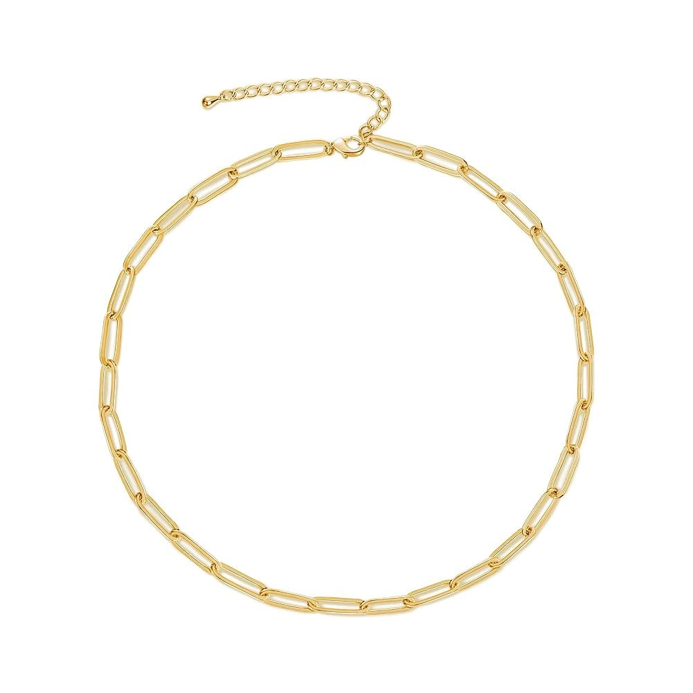 CHESKY Dainty Gold Necklace for Women, Trendy 14k Gold Plated/Sterling Silver Satellite Choker Ne... | Amazon (US)