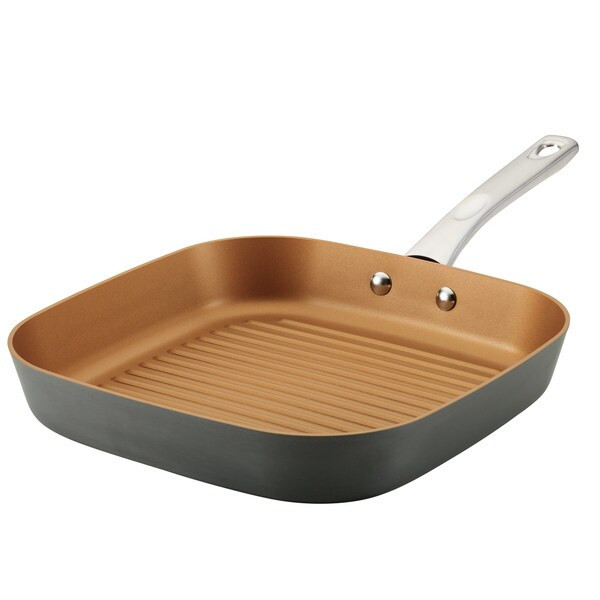 Ayesha Curry Home Collection Hard Anodized Aluminum Deep Square Grill Pan, 11.25-Inch | Bed Bath & Beyond