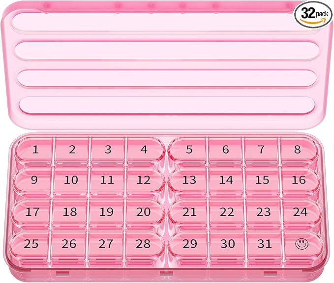 Zoksi Monthly Pill Box Organiser 1 Time a Day,30 Day Tablet Organizer,One Month Medicine Storage ... | Amazon (UK)