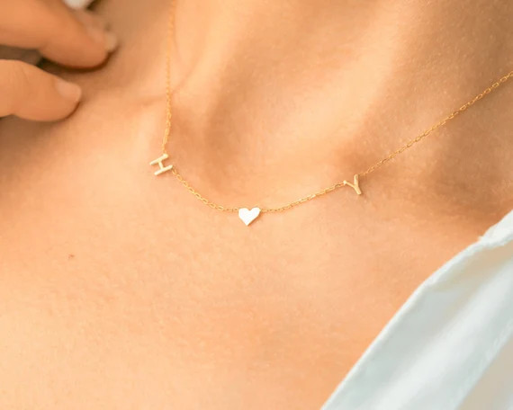 Personalized Name Necklace - Initial Necklace - Letter Necklace - Custom Necklace - Wife Gifts - ... | Etsy (US)