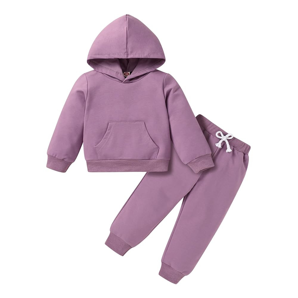 Happy Town Baby Fall Outfits for Girl Boy Long Sleeve Hoodie Top and Long Sweatpants Set Toddler ... | Amazon (US)