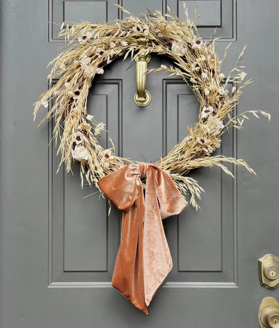 Copper Velvet Wreath Bow - Etsy | Etsy (US)